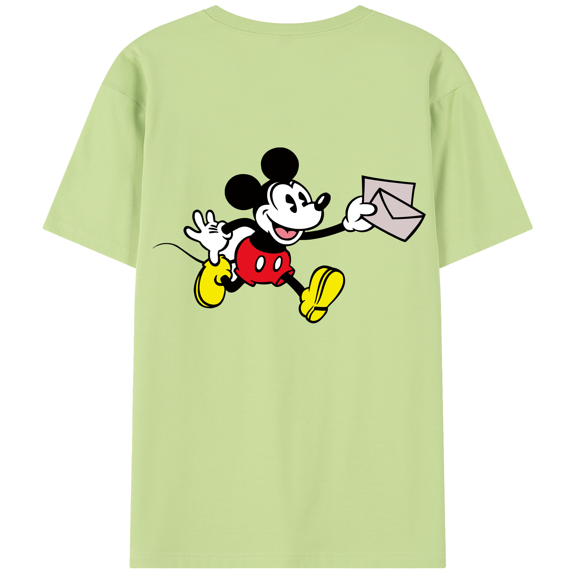 （画像用） ミッキーマウス Mickey Mouse 綿100％半袖Tシャツ（背面プリント）